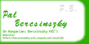 pal bercsinszky business card